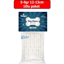 Feyza Design Beyaz Burgu Çubuk 10'lu, 12-13CM, 5g, Yavru Köpek Diş Kaşıma Kemikleri