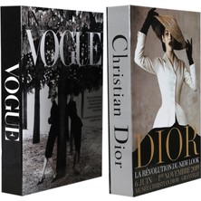 2'li Şapka/vogue Kadınlar Dekoratif Kitap Kutu
