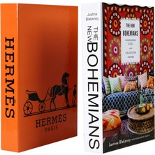 2'li Hermes/bohems Dekoratif Kitap Kutu