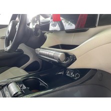 Bir Aksesuar Al Byd Dolphin Modeli Için Karbonfiber Desenli Konsol Paneli Çerçevesi (Sadece Vites Bölümü)