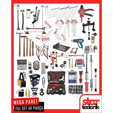 Boyasız Göçük Düzeltme Kaporta Çektirme Servis Kurulum Seti | 49 Parça Mega Set Full Paket