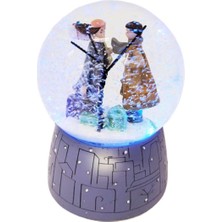 PremiumPort Büyük Boy Kış Masalı Temalı Pilli Kar Küresi, Huzurlu ve Şık Dekorasyon