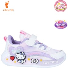 Albishoes Kız Çocuk Yazlık Yumuşak Hafif Rahat Taban Cırt Cırtlı Esnek Sneaker Çocuk Spor Ayakkabı