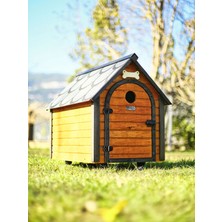 Feyza Design Doğal Ahşap Köpek Kulübesi, Şık ve Dayanıklı Tasarım
