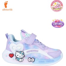 Albishoes Kız Çocuk Yazlık Yumuşak Hafif Rahat Taban Cırt Cırtlı Esnek Sneaker Çocuk Spor Ayakkabı