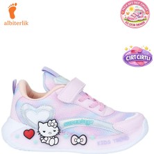 Albishoes Kız Çocuk Yazlık Yumuşak Hafif Rahat Taban Cırt Cırtlı Esnek Sneaker Çocuk Spor Ayakkabı