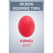 KİNE TAPE Kine Tape Silikon El Egzersiz Topu Stres Topu  El Çalıştırma Güçlendirme Egzersiz Topu Kırmızı