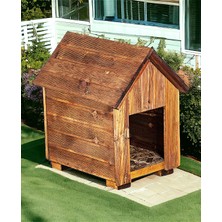 Feyza Design Doğal Ahşap Köpek Kulübesi, Güvenli ve Şık Yuva, 2023 Tasarımı