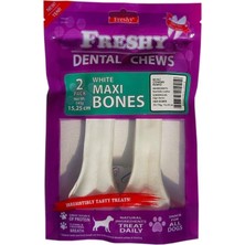 Feyza Design Lezzetli ve Sağlıklı 2 Adet Beyaz Press Köpek Çiğneme Kemiği, 70-75 gr