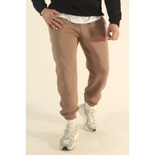 Eydamoon Erkek Kahve Kışlık 3iplik Içi Polarlı Yumuşak Dokulu Paça Lastikli Eşofman Altı