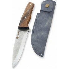 Sürlaz El Yapımı Outdoor El Aleti – Doğal Ahşap Saplı, Paslanmaz Çelik Uçlu, Deri Taşıma Kılıflı, Kamp ve Doğa Aktiviteleri Için Çok Amaçlı Dayanıklı El Ekipmanı