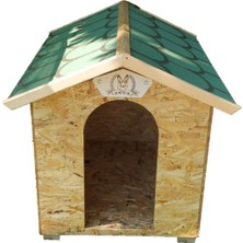 Feyza Design Yeşil Ahşap Büyük Boy Köpek Kulübesi, Rahat ve Güvenli Oturma Alanı