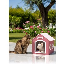 Feyza Design Ahşap Dekoratif Köpek Evi ve Minder, Şık ve Konforlu Tasarım