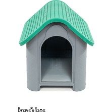 Feyza Design Sağlam ve Hafif Plastik Köpek Kulübesi 85X71X66 Cm, Konforlu Dış Mekân Kullanımı