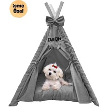 Feyza Design Yıkanabilir Soft Kedi ve Köpek Çadırı 60X60, Isme Özel, Rahat ve Şık Seçenek