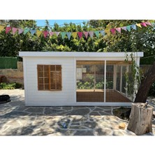 Feyza Design Şık ve Doğal Ahşap Köpek Kulübesi, Konforlu ve Dayanıklı Tasarım