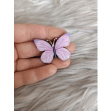 PremiumPort 25 Adet 4 cm Antenli Kelebek Uv Baskılı Figür Süsleme Aksesuarı