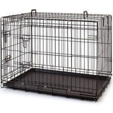 Feyza Design Kedi ve Köpek Için Metal Kafes 107X71X78 cm Siyah