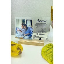 PremiumPort Resimli Spotify Kodlu Şeffaf Plak, Anneler Günü Hediyesi