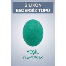 KİNE TAPE Kine Tape Silikon El Egzersiz Topu Stres Topu  El Çalıştırma Güçlendirme Egzersiz Topu Yeşil