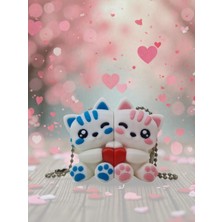 Sevgililer Günü’ne Özel Kalpli Kedi Anahtarlık Seti