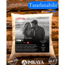 PremiumPort Kişiye Özel 40X40 Yastık Boncuk Silikon Dolu Sevgili ve Arkadaş Hediyesi