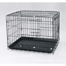 Feyza Design Köpek Kafesi Siyah 78X48X55CM, Güvenli ve Konforlu Barınak