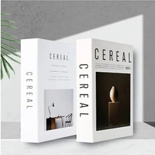 2'li Cereal Vazo & Masa Dekoratif Kitap Kutu