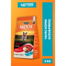 Midos Kuzu ve Pirinçli Yavru Köpek Maması Sağlıklı Büyüme 3 kg
