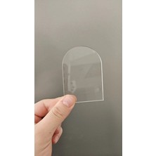 PremiumPort 30 Adet Şeffaf Radüslü Pleksi Etiketler, Süsleme ve Magnetlik Için