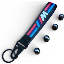 Bmw Mmm Logo Bez Anahtarlık ve M Logo Siyah Metal Sibop Kapak Takım