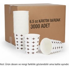 Bencup Karton Bardak 6.5 Oz ( 180 ml ), 3000 Adet - Ekonomik Dev Koli - Ofis ve Kantin Tipi