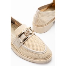 Anse Loafer Günlük Triko Tokalı Kadın Ayakkabısı