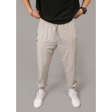 Influyente Eydamoon Erkek Gri Baggy Tarz Paraşüt Kumaş Paça Lastikli Eşofman Altı