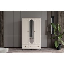 Doressa Cast Moon 3 Kapılı Aynalı Gardırop