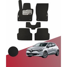 Akıllı Paspaslarım Renault Clio 4 2013-2019 Uyumlu Hücreli Premium Eva Paspas Seti Tam Set Paspas Takımı Siyah