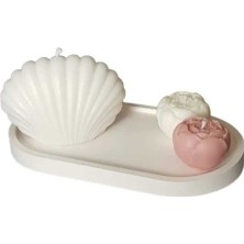 PremiumPort Dekoratif Istiridye Şakayık Kokulu Sunumluk Seti