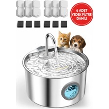 Feyza Design 3.2l Otomatik Kedi Su Pınarı, USB ve 6 Yedek Filtreli