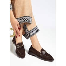 Anse Loafer Günlük Triko Tokalı Kadın Ayakkabısı