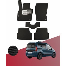 Akıllı Paspaslarım Fiat Fiorino Hücreli Paspas Seti, Premium Eva Tam Set Paspas Takımı Siyah