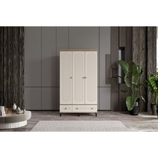 Doressa Cast Walnut 3 Kapılı Gardırop