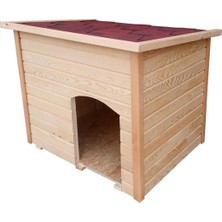 Feyza Design Doğal Ahşap Köpek Kulübesi - Midi Boy, Rahat ve Şık Tasarım