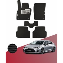 Akıllı Paspaslarım Toyota Corolla 2019-2025 Sedan Hücreli Paspas Seti, Premium Eva Tam Set Paspas Takımı Siyah Uyumlu