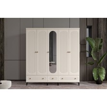 Doressa Cast Moon 5 Kapılı Aynalı Gardırop