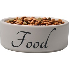 Feyza Design Şık ve Dayanıklı Beyaz Seramik Mama ve Su Kabı, Evcil Hayvanlar Için Mükemmel