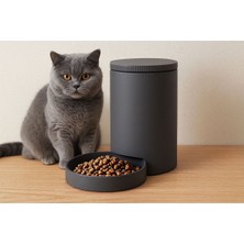 Feyza Design Hazneli Otomatik Mama Kabı, Kediler ve Küçük Köpekler Için Pratik Kullanım