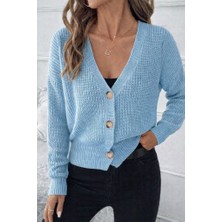 Eccey Butik Düğme Detay Triko Bluz