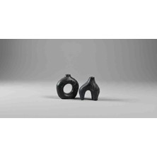 Baykuşlife Concept 3'lü Dekoratif Minimal Asimetrik Vazo Set