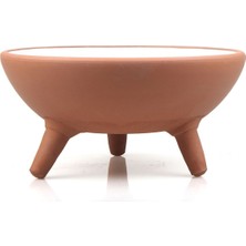 Feyza Design Renkli Seramik Ayaklı Sırlı Kedi Mama Kabı, Şık ve Sağlıklı Kullanım