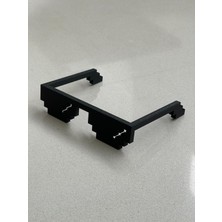 PremiumPort Minecraft Tarzı Blok Tasarımlı Şık Dekoratif Gözlük Aksesuarı